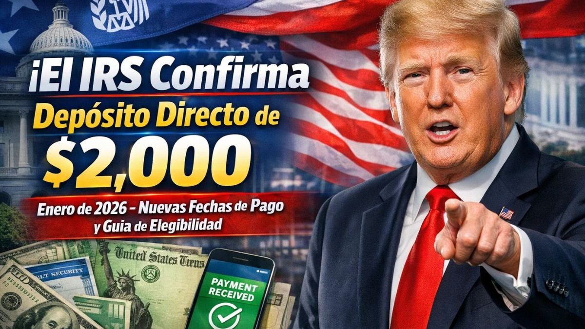 El IRS Confirma Depósito Directo de $2,000 para Enero de 2026 – Nuevas Fechas de Pago y Guía de Elegibilidad