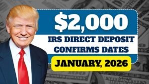 IRS Confirms $2,000 Direct Deposit for January, 2026